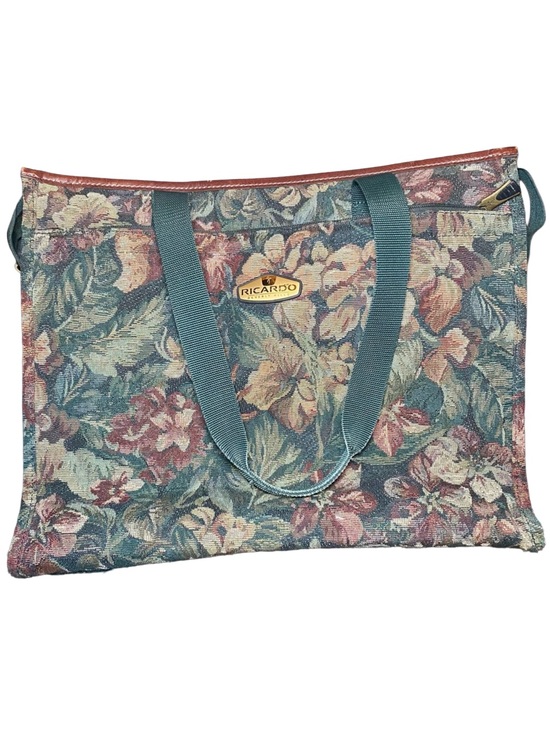 Handbags - Ricardo Beverly Hills Vintage Floral Tote Tapestry, Carry Travel Overnight Bag‎